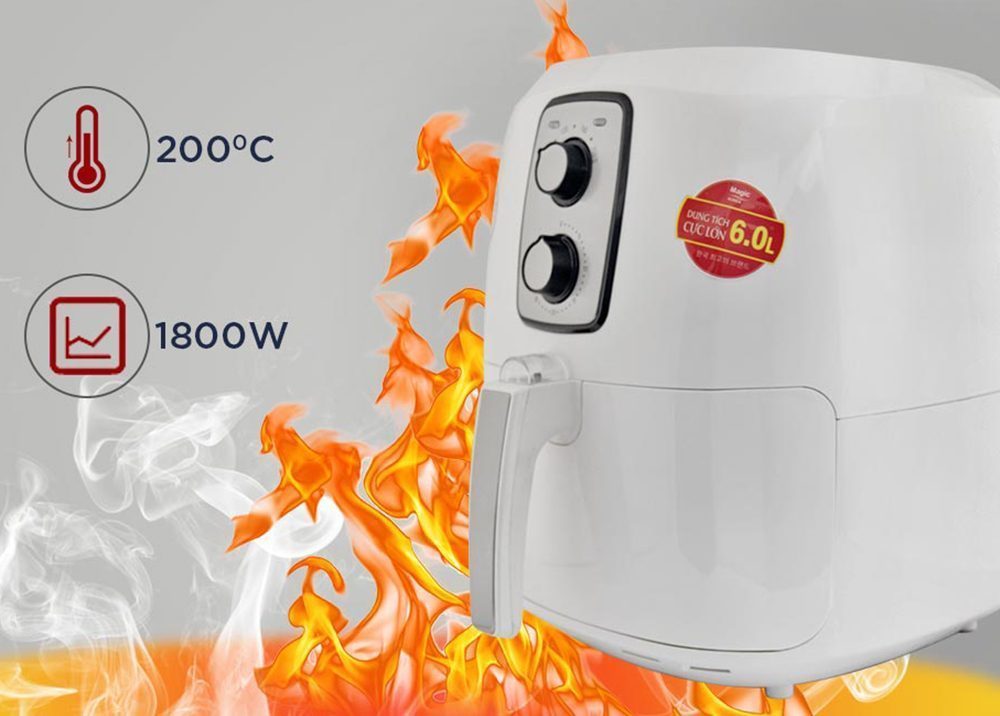 Nồi chiên không dầu 6 lít Magic Korea A-83 - Hàng chính hãng