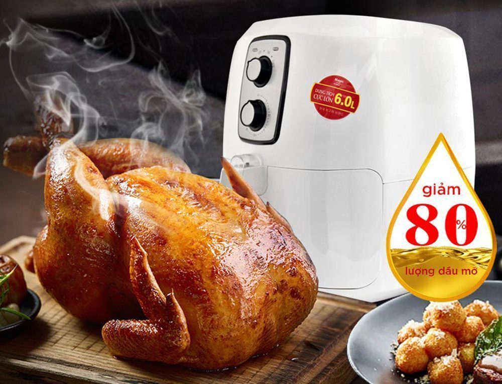 Nồi chiên không dầu 6 lít Magic Korea A-83 - Hàng chính hãng
