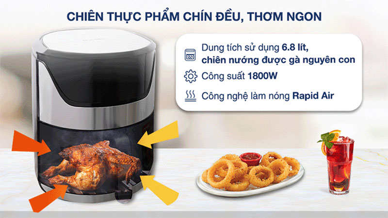 Nồi chiên không dầu Magic Eco AC-122 - Hàng chính hãng
