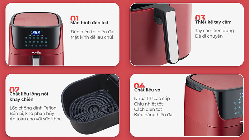 Nồi chiên không dầu Magic Eco AC-123 - Hàng chính hãng