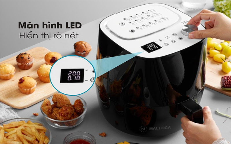 Nồi chiên không dầu Malloca MAF-09B - Hàng chính hãng