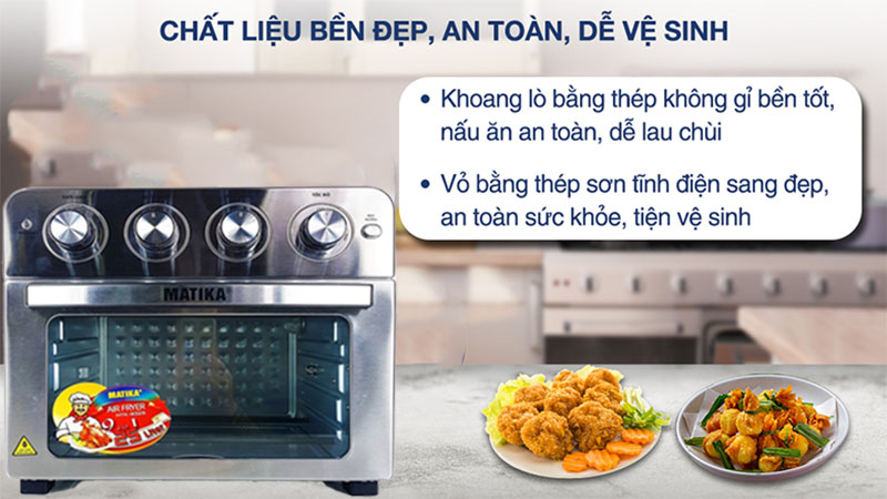 Chất liệu của Nồi chiên không dầu Matika MTK-9325