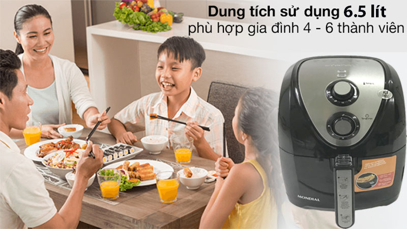 Dung tích của Nồi chiên không dầu Mondial AF-50-BI