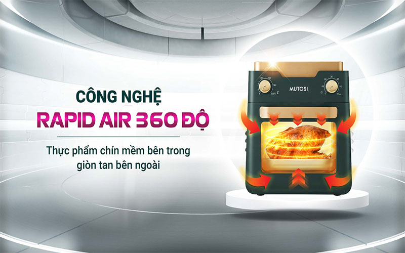 Nồi chiên không dầu Mutosi MF-98C - Hàng chính hãng