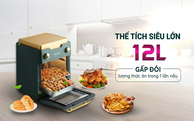 Nồi chiên không dầu Mutosi MF-98C - Hàng chính hãng