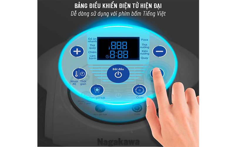 Bảng điều khiển của Nồi chiên không dầu Nagakawa NAG3303