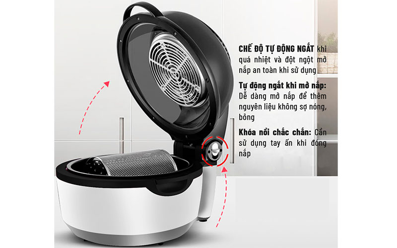 Tính năng an toàn của Nồi chiên không dầu Nagakawa NAG3303