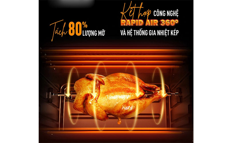 Công nghệ Rapid Air của Nồi chiên không dầu Nagakawa NAG3308