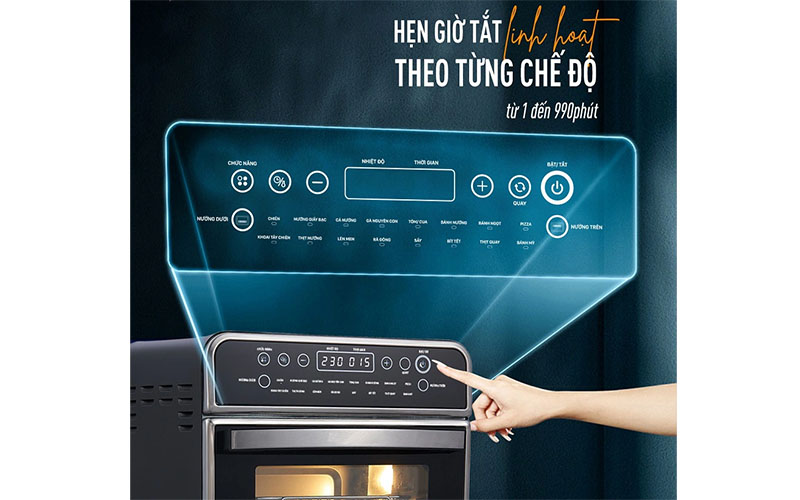 Bảng điều khiển của Nồi chiên không dầu Nagakawa NAG3308