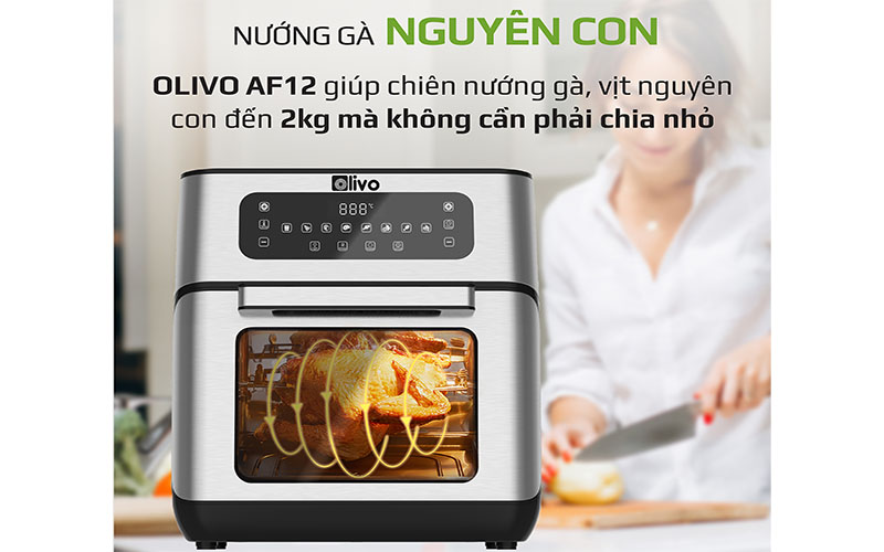Nồi chiên không dầu Olivo AF12 - Hàng chính hãng