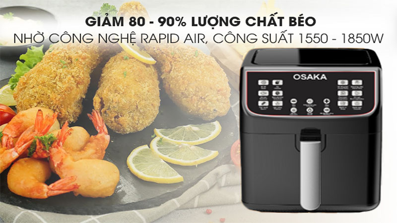 Nồi chiên không dầu Osaka AF-08D - Hàng chính hãng