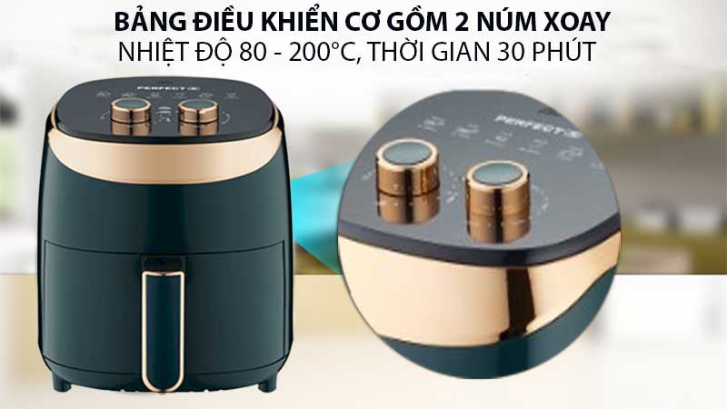 Bảng điều khiển của Nồi chiên không dầu Perfect PF-G03