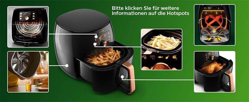 Nồi chiên không dầu Philips Airfasher HD9860/91 XXL - Hàng nhập khẩu