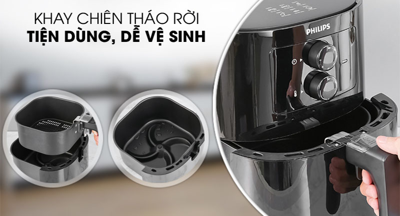 Nồi chiên không dầu Philips HD9200/90 - Hàng chính hãng