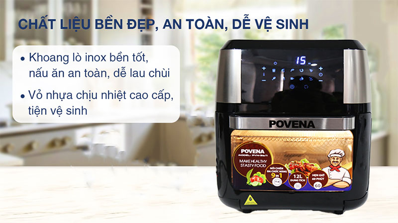 Chất liệu của Nồi chiên không dầu Povena PVN-3611