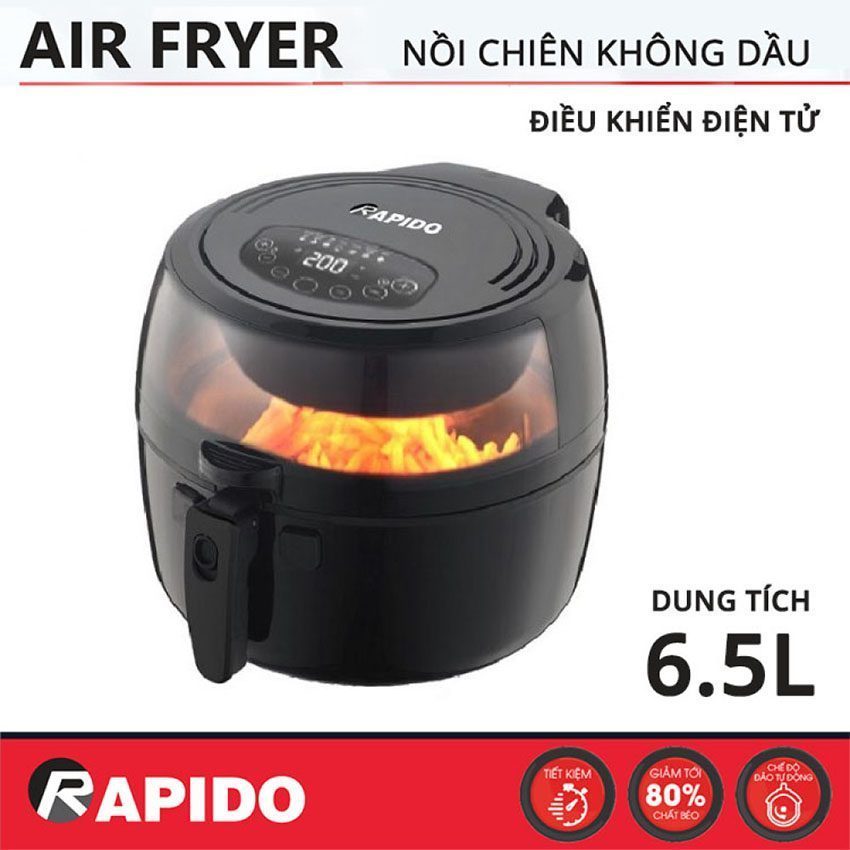 Nồi chiên không dầu Rapido RAF-6.5D - Hàng chính hãng