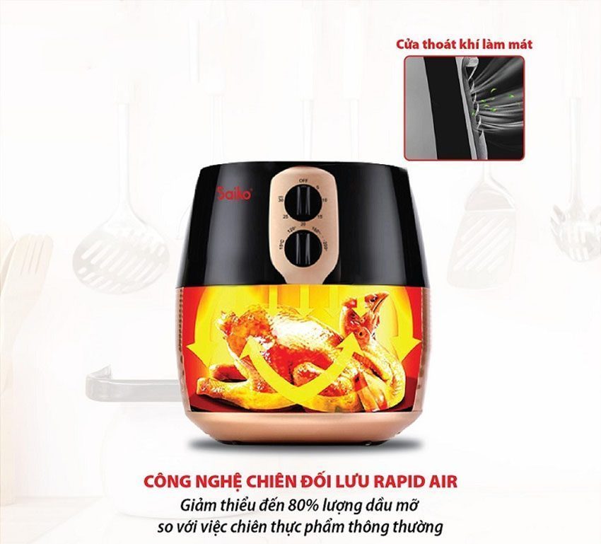 Nồi chiên không dầu Saiko FRY-5000T - Hàng chính hãng
