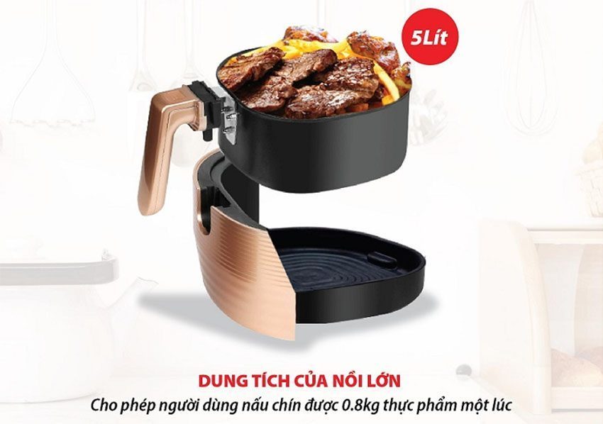 Nồi chiên không dầu Saiko FRY-5000T - Hàng chính hãng