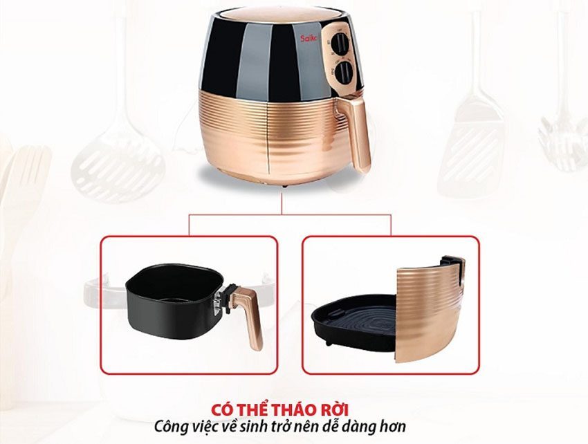 Nồi chiên không dầu Saiko FRY-5000T - Hàng chính hãng