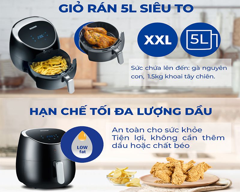 Nồi chiên không dầu Severin FR 2445 - Hàng chính hãng