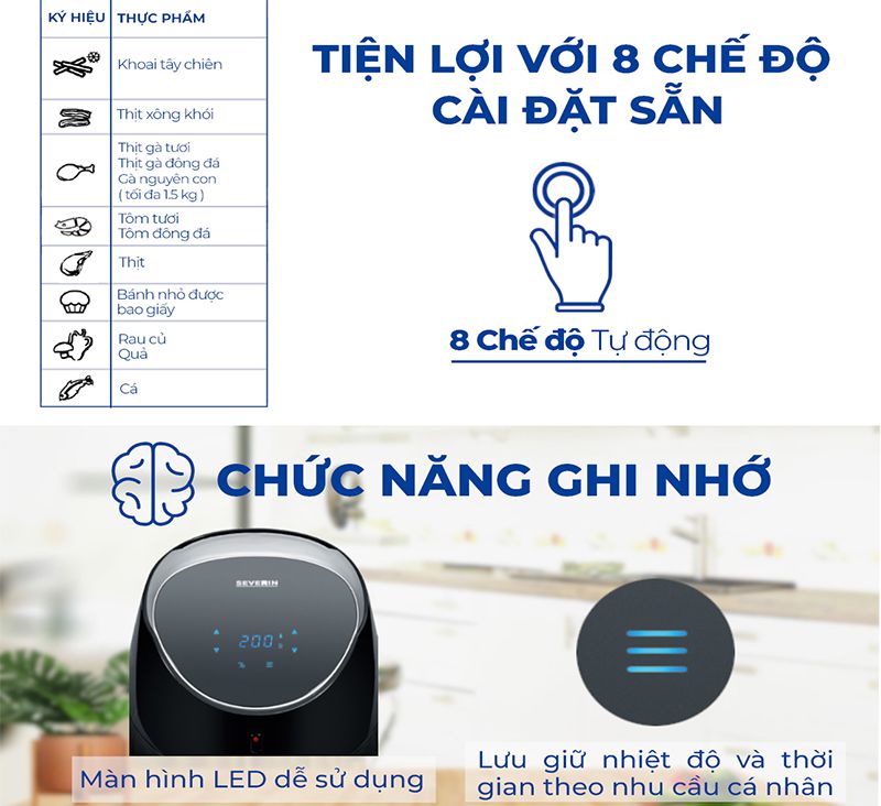 Nồi chiên không dầu Severin FR 2445 - Hàng chính hãng