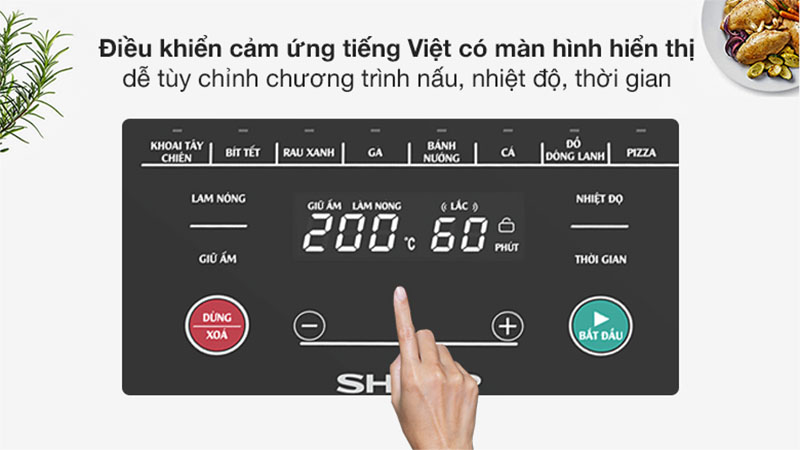 Nồi chiên không dầu Sharp KF-AF70EV-BK - Hàng chính hãng