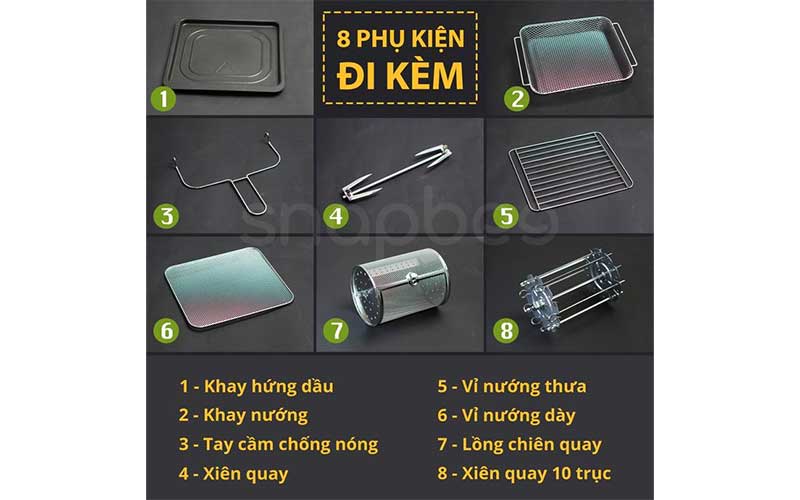 Phụ kiện của Nồi chiên không dầu SnapBee SNK1504DE