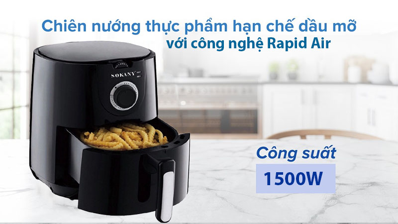 Nồi chiên không dầu Sokany AF-002 - Hàng chính hãng