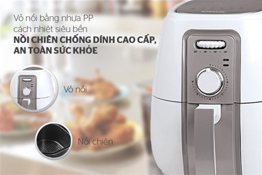 Nồi chiên không dầu Sunhouse SHD4023W - Hàng chính hãng