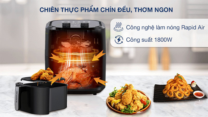 Công suất của Nồi chiên không dầu Sunhouse SHD4036