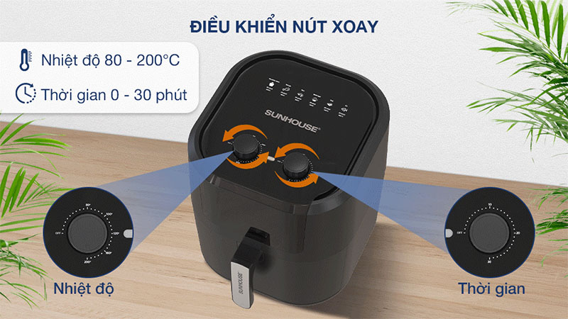 Điều khiển của Nồi chiên không dầu Sunhouse SHD4036