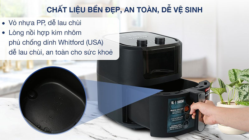 Chất liệu của Nồi chiên không dầu Sunhouse SHD4036
