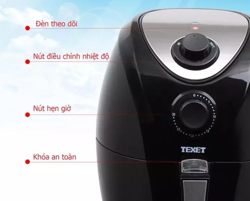 Nồi chiên không dầu Texet AF-611 - Hàng chính hãng