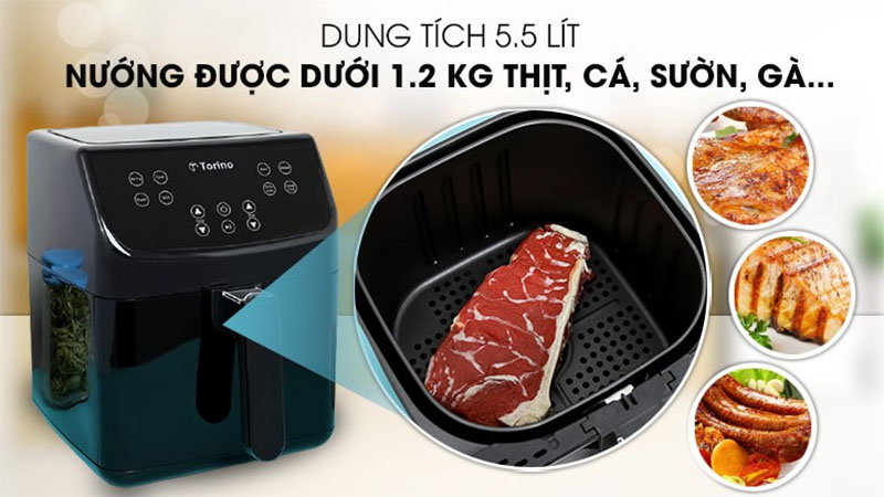 Nồi chiên không dầu Torino TF-JW55A - Hàng chính hãng