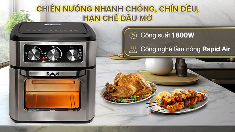 Nồi chiên không dầu Totori TT-AFO12M - Hàng chính hãng