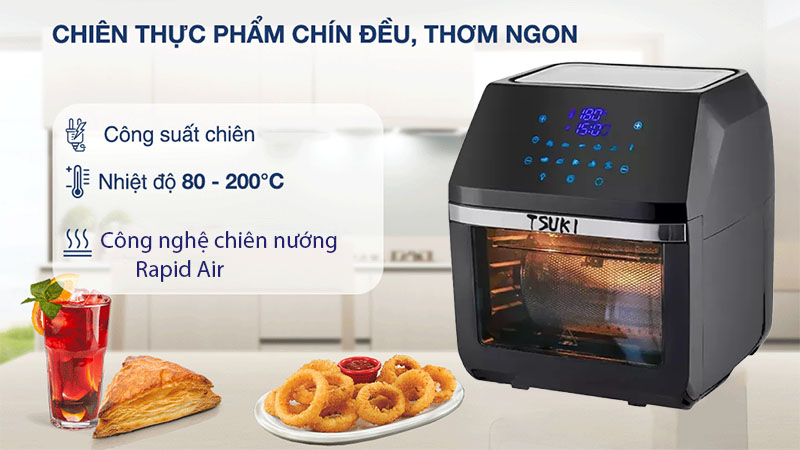 Nồi chiên không dầu Tsuki TS-AF1201 - Hàng chính hãng