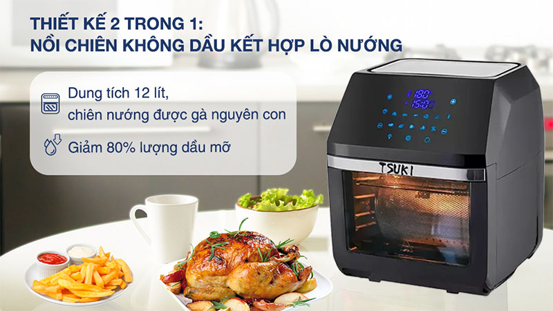 Nồi chiên không dầu Tsuki TS-AF1201 - Hàng chính hãng