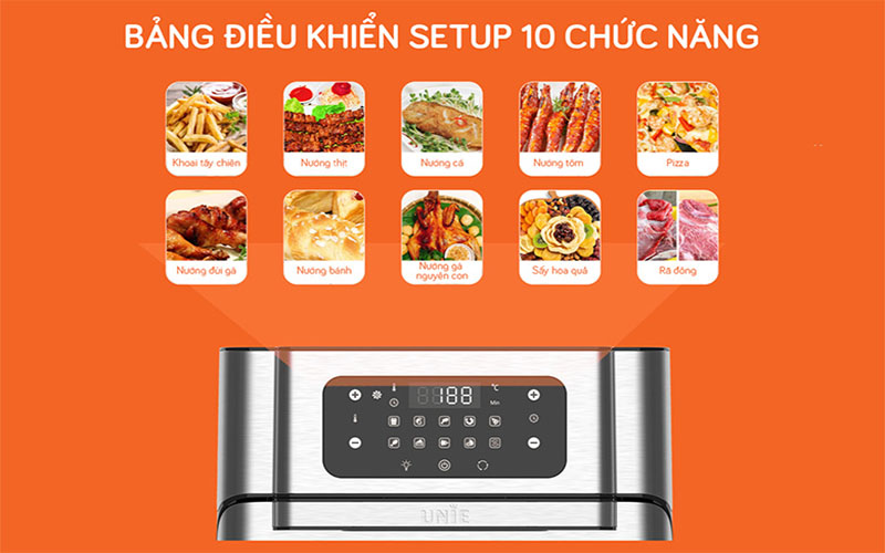 10 chức năng nấu của Nồi chiên không dầu Unie UE-1000