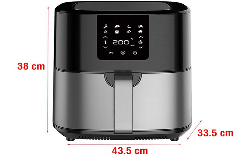 Kích thước của Nồi chiên không dầu Yakyo TP-570S
