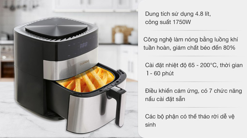 Nồi chiên không dầu Cuckoo CAF-G0510T/BKVNCV - Hàng chính hãng