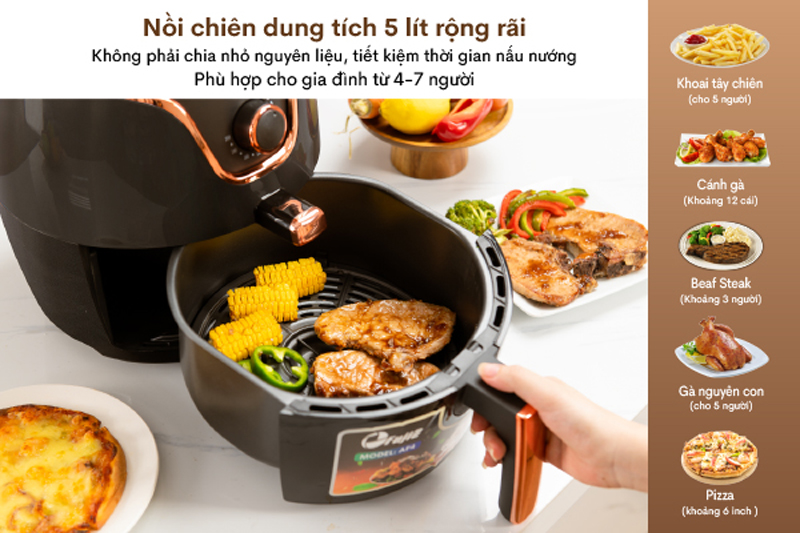 Nồi chiên không dầu FujiE AF4 - Hàng chính hãng
