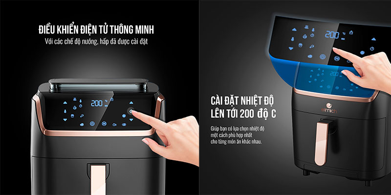 Nồi chiên không dầu hơi nước Elmich AFE-3945 - Hàng chính hãng