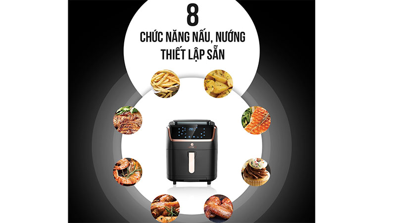 Nồi chiên không dầu hơi nước Elmich AFE-3945 - Hàng chính hãng