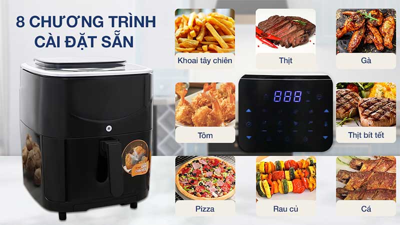 Nồi chiên không dầu hơi nước Mishio MK-302 - Hàng chính hãng