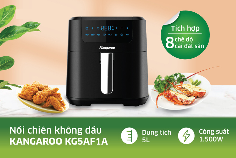 Nồi chiên không dầu Kangaroo KG5AF1A - Hàng chính hãng