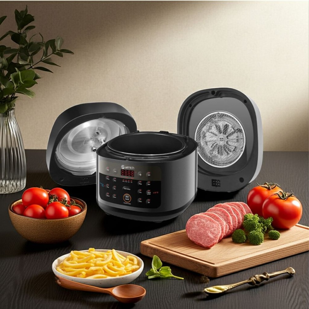 Nồi chiên không dầu kết hợp áp suất Elmich AFE-1808 - Hàng chính hãng