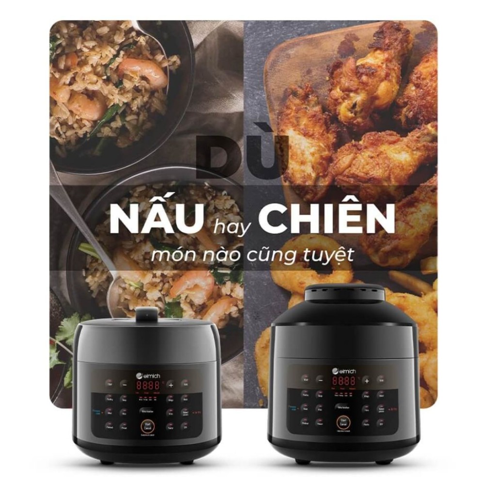Nồi chiên không dầu kết hợp áp suất Elmich AFE-1808 - Hàng chính hãng