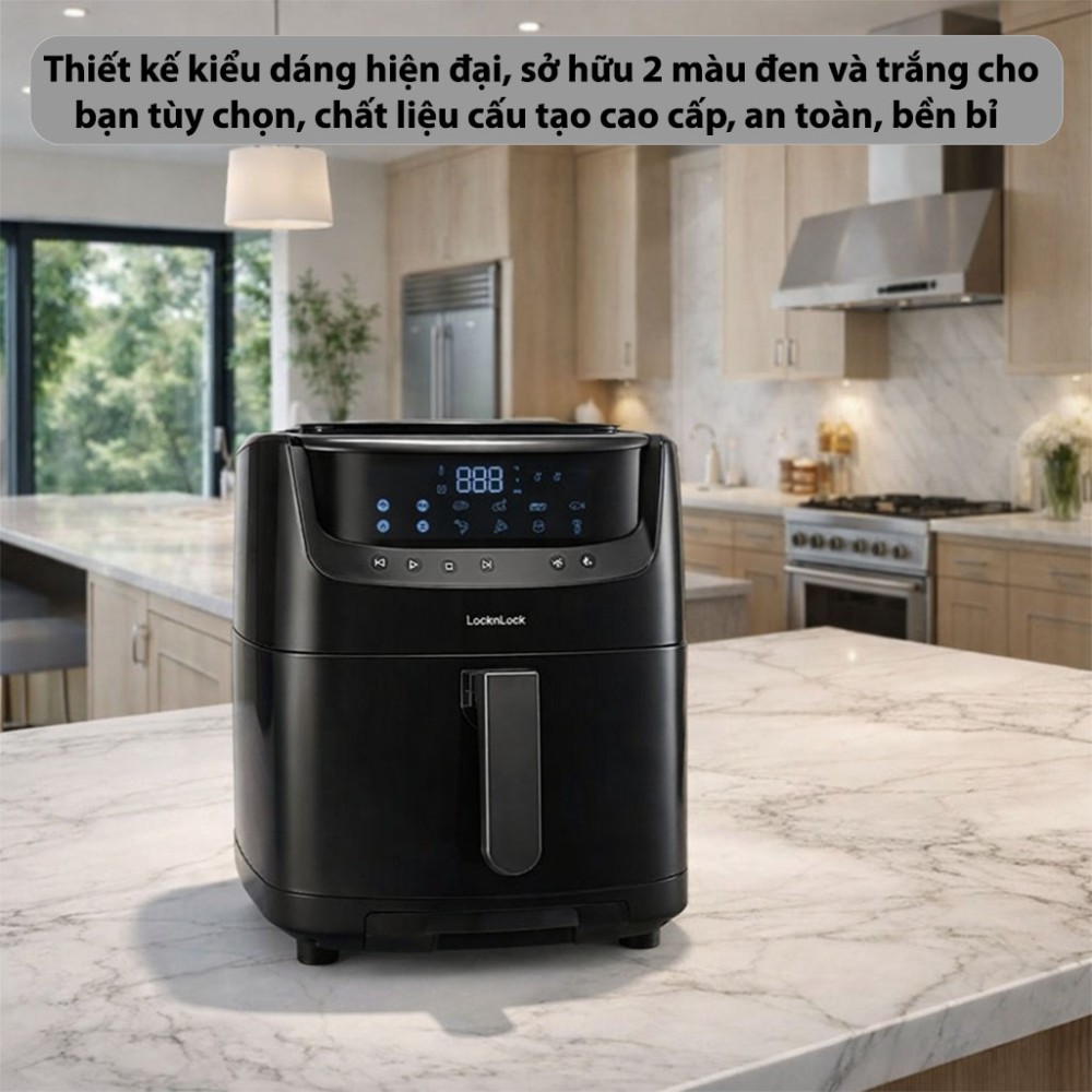 Nồi chiên không dầu kết hợp chức năng hấp Lock&Lock EJF881 (7L) - Hàng chính hãng