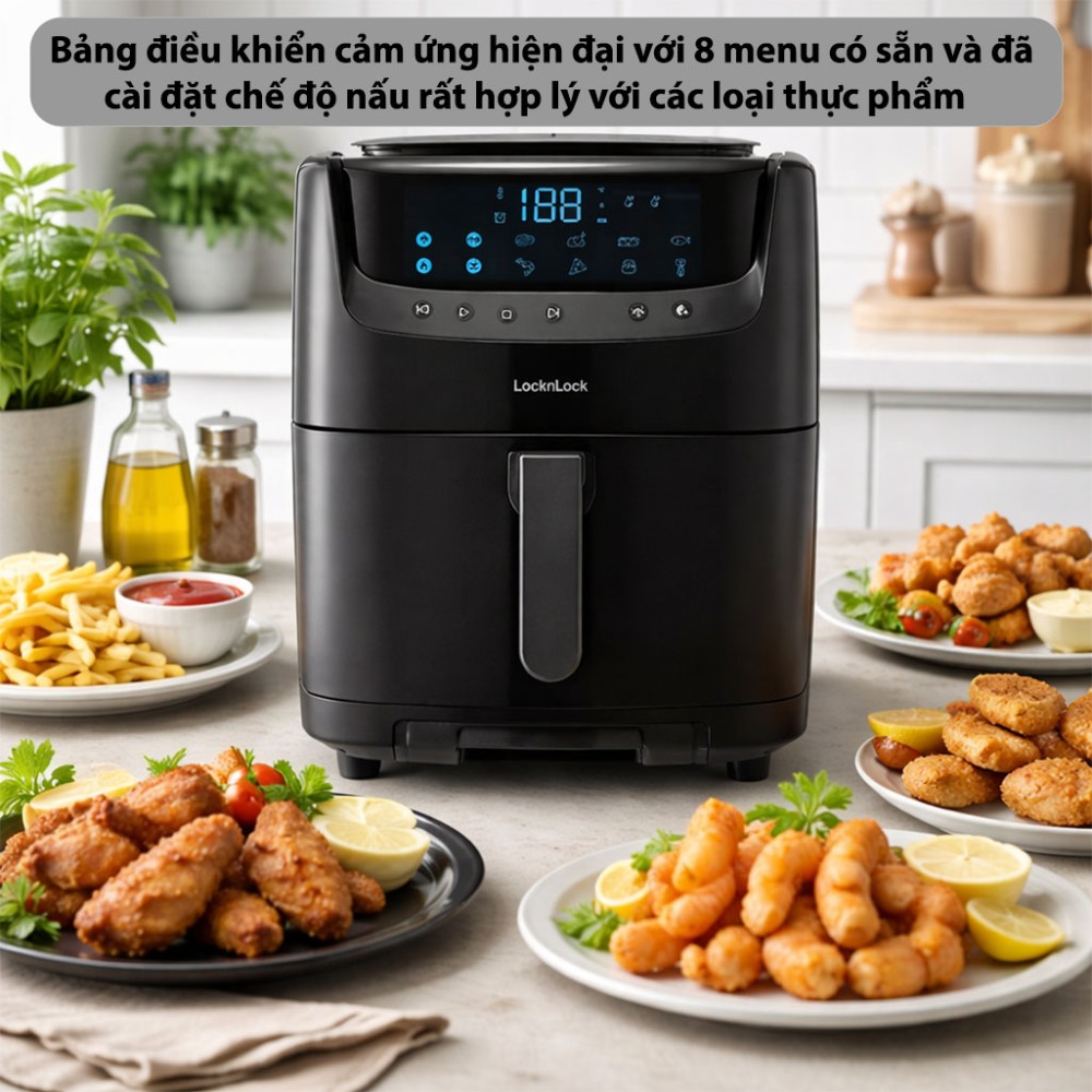 Nồi chiên không dầu kết hợp chức năng hấp Lock&Lock EJF881 (7L) - Hàng chính hãng