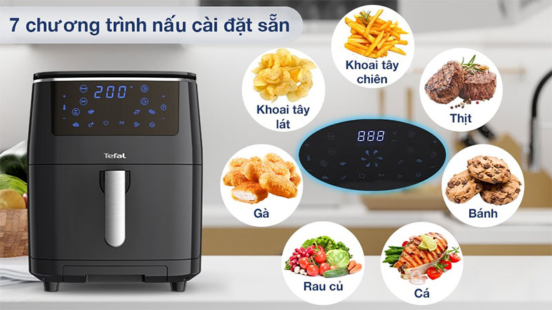 Nồi chiên không dầu kết hợp hấp Tefal FW201815 - Hàng chính hãng